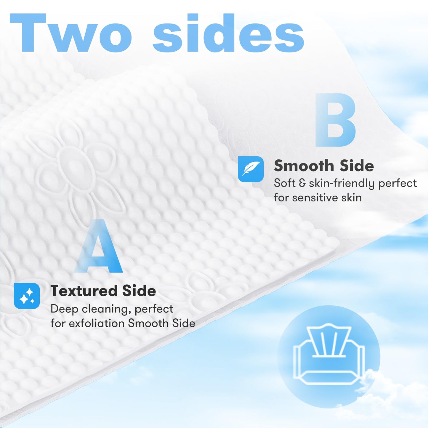 Beauntangly Disposable Face Clean Towels XL, Face Cloths for Skin Care, Thick Lint- free Ultra Soft Dry Wipes for Makeup Removing, Cleaning, Traveling, 10-Inch X 12-Inch, 50 Count 1 Pack