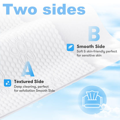 Beauntangly Disposable Face Clean Towels XL, Face Cloths for Skin Care, Thick Lint- free Ultra Soft Dry Wipes for Makeup Removing, Cleaning, Traveling, 10-Inch X 12-Inch, 50 Count 1 Pack